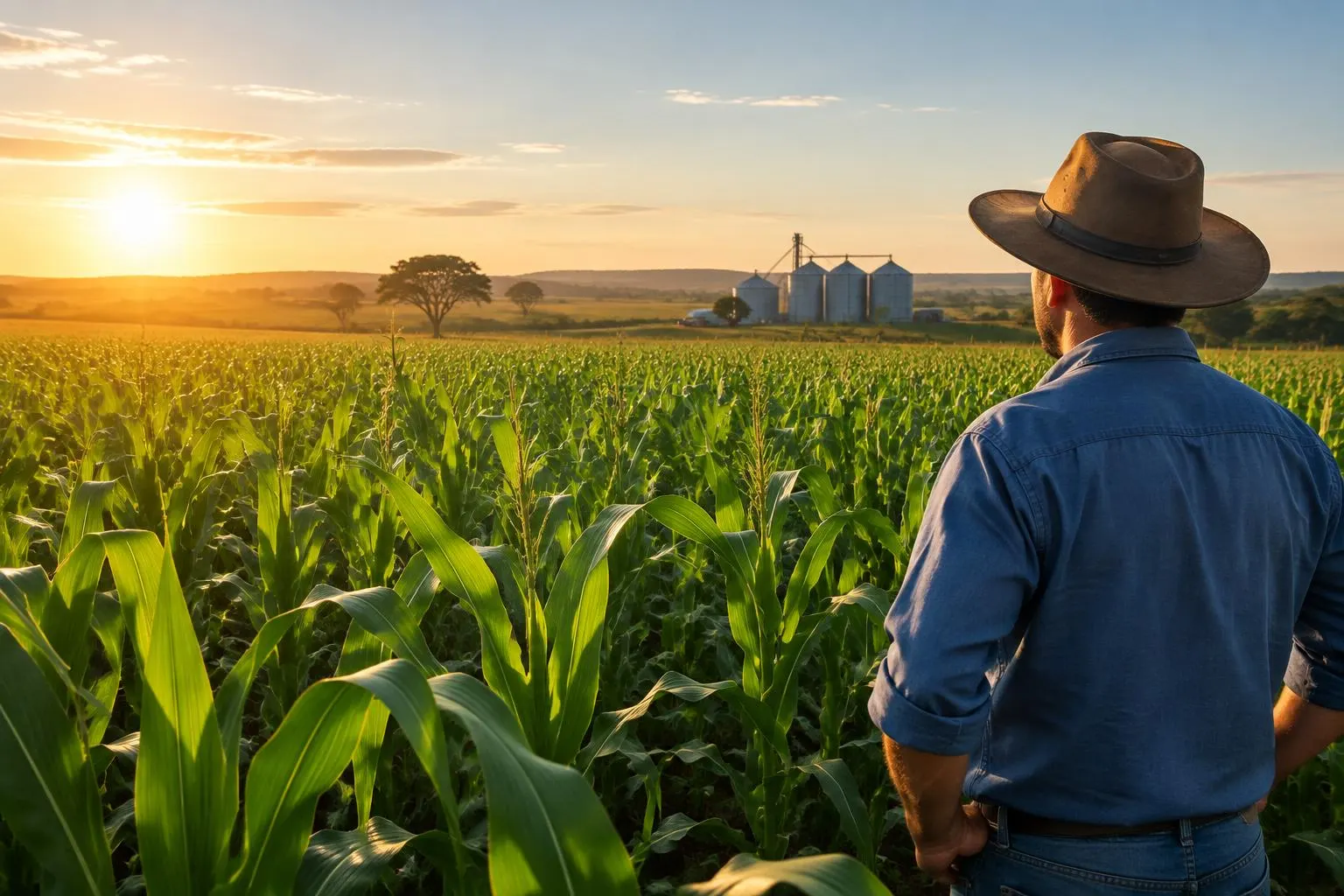 Produtor rural em sua propriedade